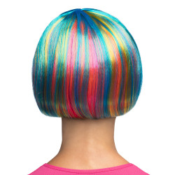 Viacfarebná dámska parochňa s ofinou